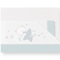 MON BABY Ropa De Cuna-Triptico sabanas de cuna de 120*60 Peluche Azul