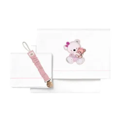 Triptico Sábanas cuna de 120*60 Osito Bco/ Rs*INTERBABY Best