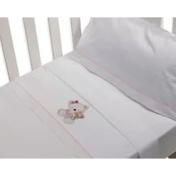 Triptico Sábanas cuna de 120*60 Osito Bco/ Rs*INTERBABY Best