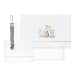 INTERBABY Ropa De Cuna-Triptico Sábanas cuna de 120*60 Jirafa Broche