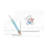 INTERBABY Ropa De Cuna-Triptico Sábanas cuna de 120*60 Osito Bco/Az