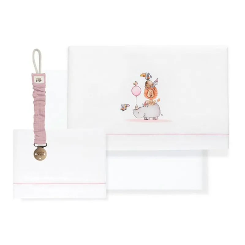 INTERBABY Ropa De Cuna-Triptico Sábanas cuna de 120*60 Rino Broche