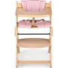 Trona madera plegable con cojín Full Rosa*MS Best