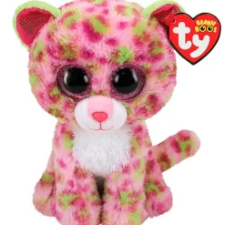 TY Primera Infancia Y Preescolar-Peluche Lainey Leopardo Rosa 15 cm