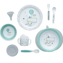 OLMITOS Vajillas Infantiles-Vajilla con Plato Térmico Cocodrilo
