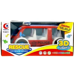 Vehículo de Policía Infantil Salva Obstáculos Rojo*DRIM DISCOUNT