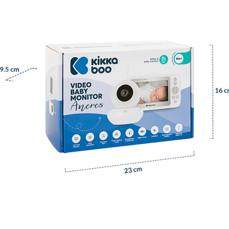 KIKKABOO Vigilabebés|Seguridad En El Hogar-Vigilabebe Video 4.3" Aneres