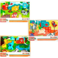 Woomax Puzzle Madera Animales Surtido*COLOR BABY Clearance